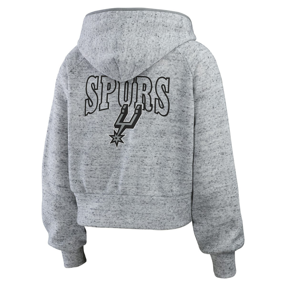 San Antonio Spurs WEAR by Erin Andrews Women's Speckled Radiator Full-Zip Hoodie Heather Gray - NBA