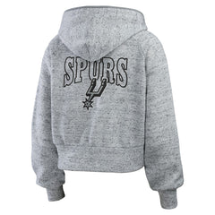 San Antonio Spurs WEAR by Erin Andrews Women's Speckled Radiator Full-Zip Hoodie Heather Gray - NBA