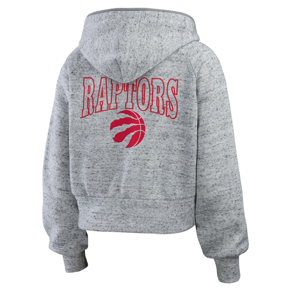 Toronto Raptors WEAR by Erin Andrews Women's Speckled Radiator Full-Zip Hoodie Heather Gray - NBA