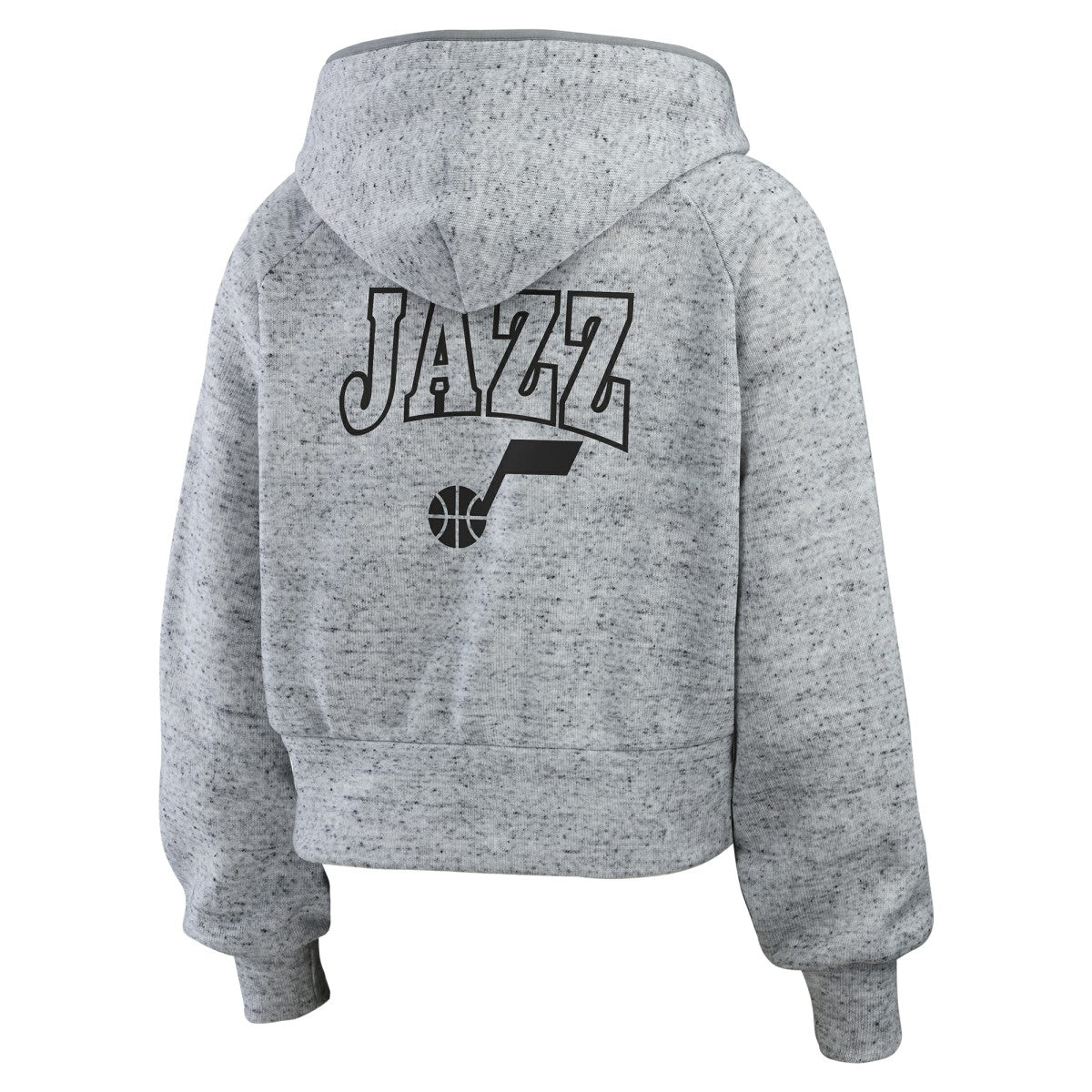 Utah Jazz WEAR by Erin Andrews Women's Speckled Radiator Full-Zip Hoodie Heather Gray - NBA