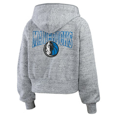 Dallas Mavericks WEAR by Erin Andrews Women's Speckled Radiator Full-Zip Hoodie Heather Gray - NBA