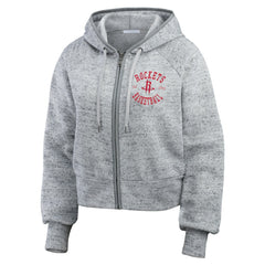 Houston Rockets WEAR by Erin Andrews Women's Speckled Radiator Full-Zip Hoodie Heather Gray - NBA