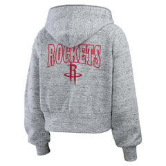 Houston Rockets WEAR by Erin Andrews Women's Speckled Radiator Full-Zip Hoodie Heather Gray - NBA