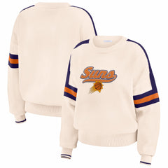 Phoenix Suns WEAR by Erin Andrews Women's Stripe Pullover Sweater Cream - NBA