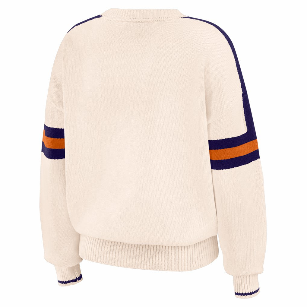 Phoenix Suns WEAR by Erin Andrews Women's Stripe Pullover Sweater Cream - NBA