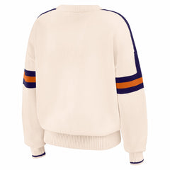 Phoenix Suns WEAR by Erin Andrews Women's Stripe Pullover Sweater Cream - NBA