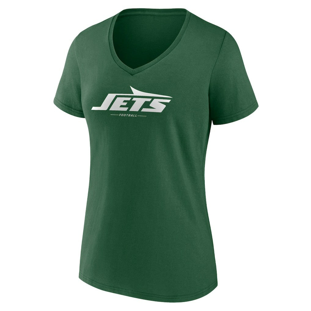 New York Jets Women's Team Lock-Up V-Neck T-Shirt Green | Fanatics