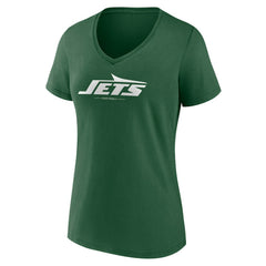 New York Jets Women's Team Lock-Up V-Neck T-Shirt Green | Fanatics