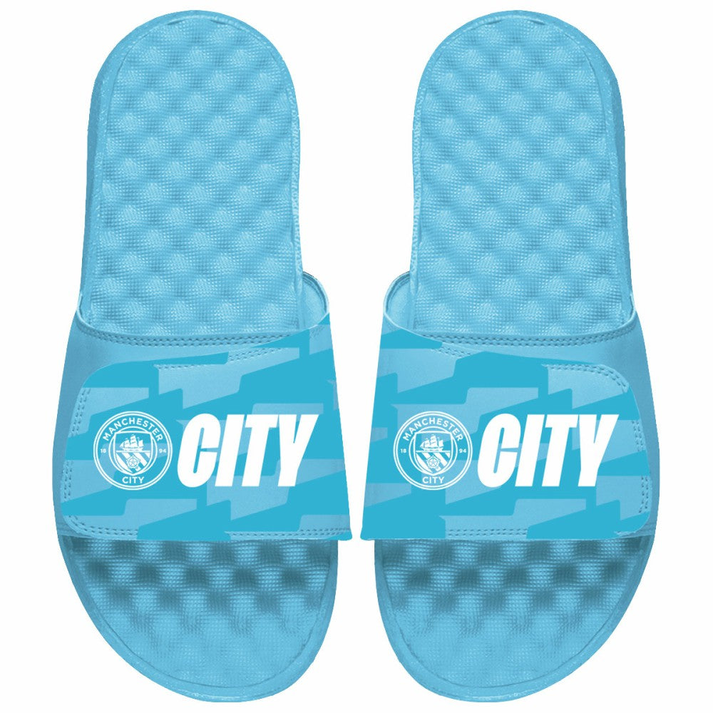 Manchester City ISlide Unisex Pattern Slide Sandals Sky Blue - FIFA World CUP