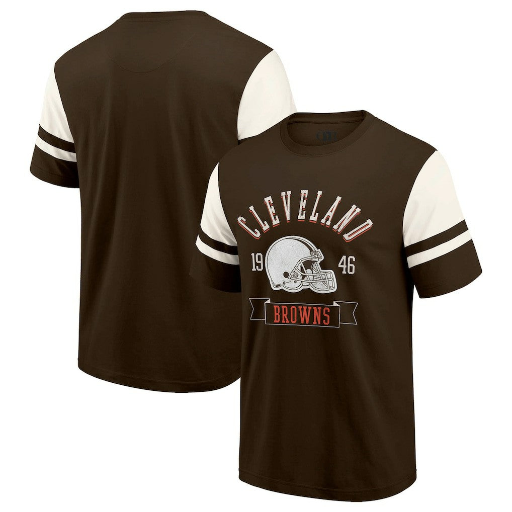 Cleveland Browns Darius Rucker Collection Football T-Shirt Brown | Fanatics