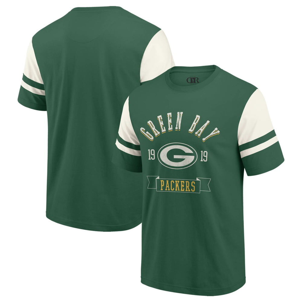 Green Bay Packers Darius Rucker Collection Football T-Shirt Green | Fanatics