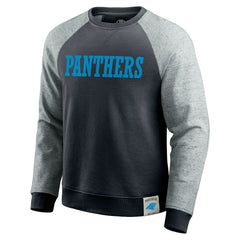 Carolina Panthers Darius Rucker Collection Colorblock Pullover Sweatshirt Black/Heather Gray | Fanatics