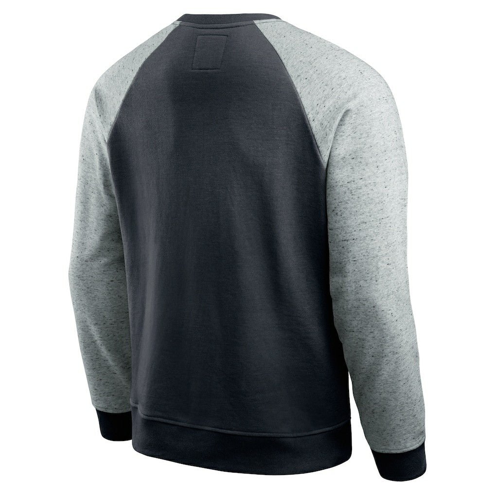 Carolina Panthers Darius Rucker Collection Colorblock Pullover Sweatshirt Black/Heather Gray | Fanatics
