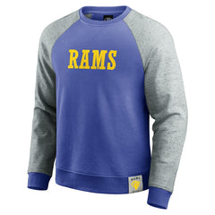 Los Angeles Rams Darius Rucker Collection Colorblock Pullover Sweatshirt Royal/Heather Gray | Fanatics