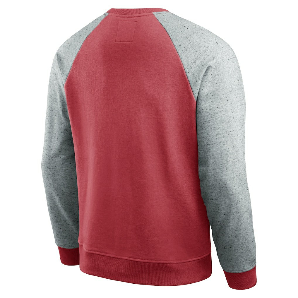 Atlanta Falcons Darius Rucker Collection Colorblock Pullover Sweatshirt Red/Heather Gray | Fanatics
