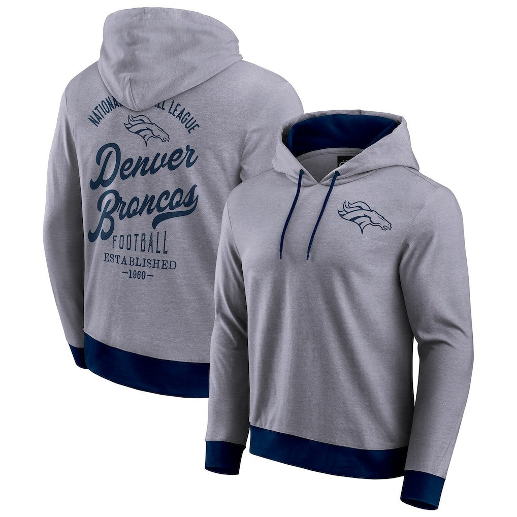 Denver Broncos Darius Rucker Collection Tonal Knit Pullover Hoodie Navy | Fanatics