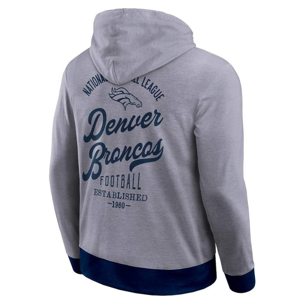 Denver Broncos Darius Rucker Collection Tonal Knit Pullover Hoodie Navy | Fanatics