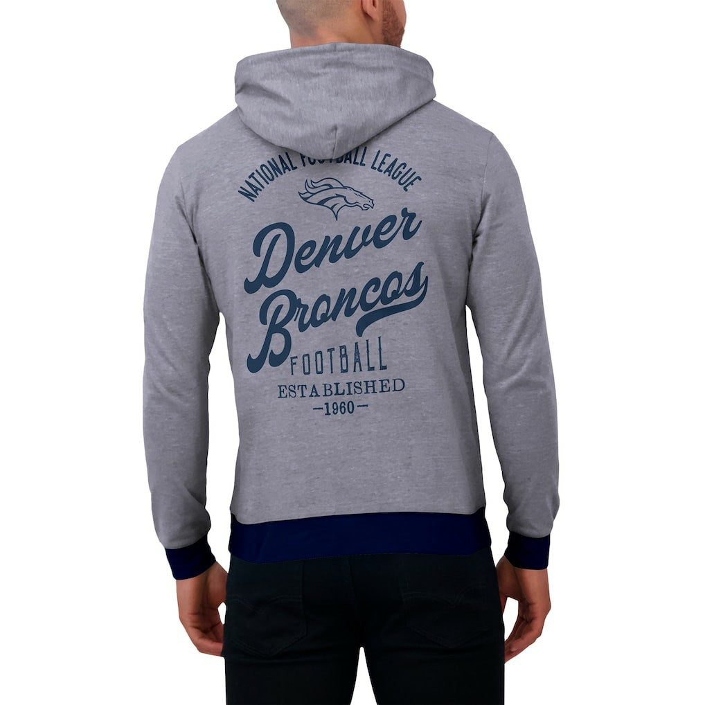 Denver Broncos Darius Rucker Collection Tonal Knit Pullover Hoodie Navy | Fanatics