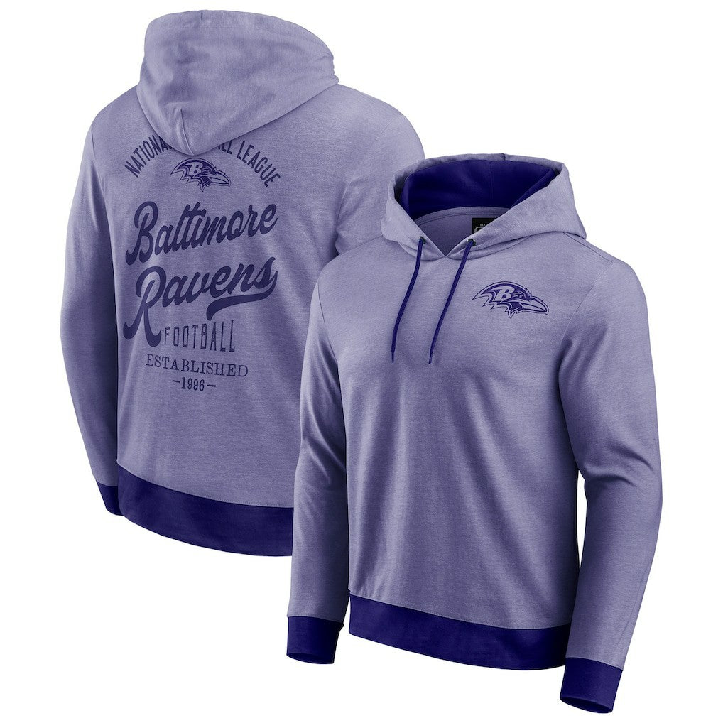 Baltimore Ravens Darius Rucker Collection Tonal Knit Pullover Hoodie Purple | Fanatics