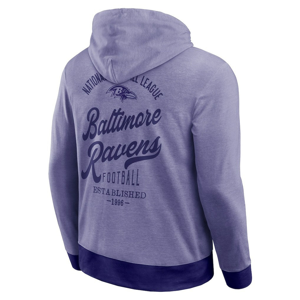 Baltimore Ravens Darius Rucker Collection Tonal Knit Pullover Hoodie Purple | Fanatics
