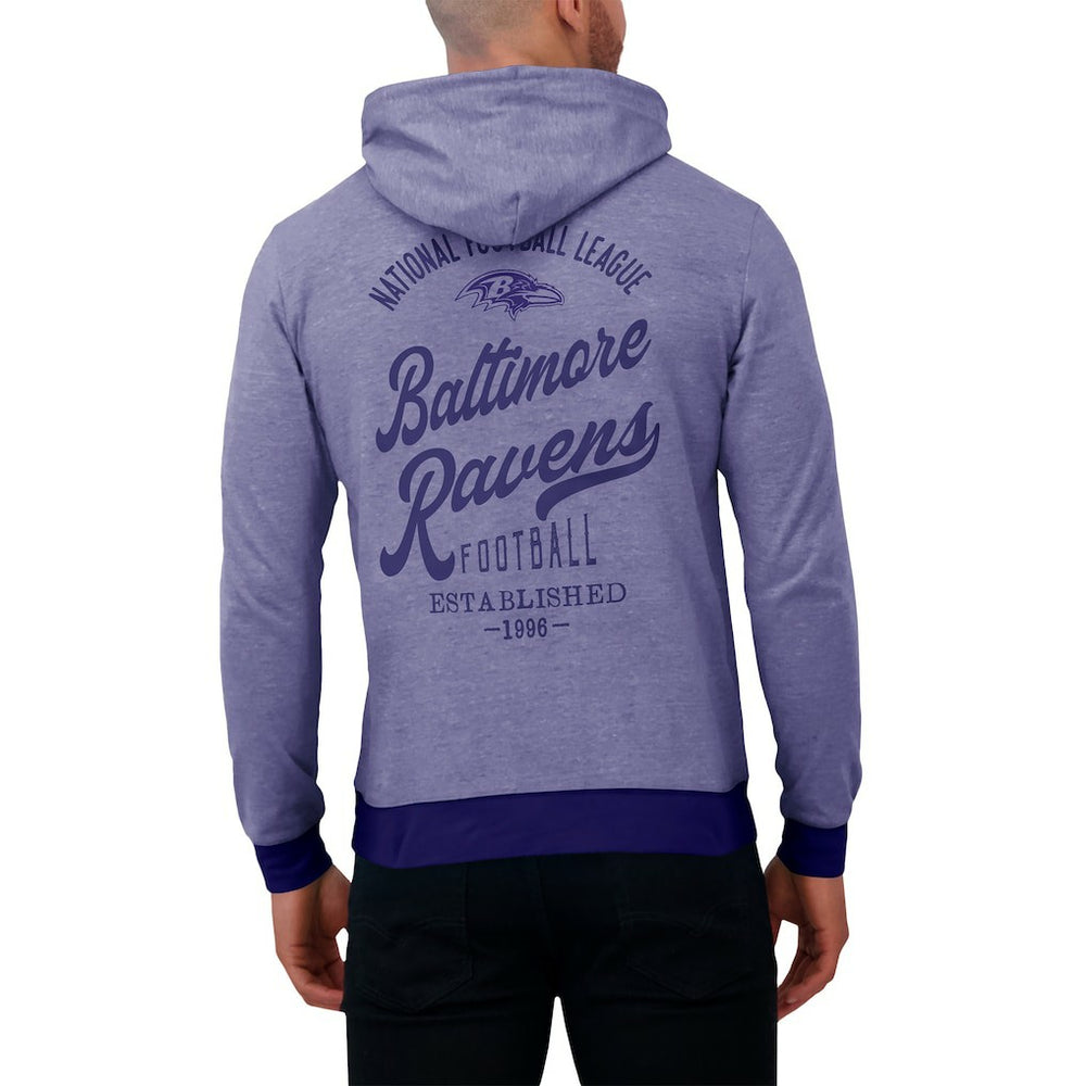 Baltimore Ravens Darius Rucker Collection Tonal Knit Pullover Hoodie Purple | Fanatics