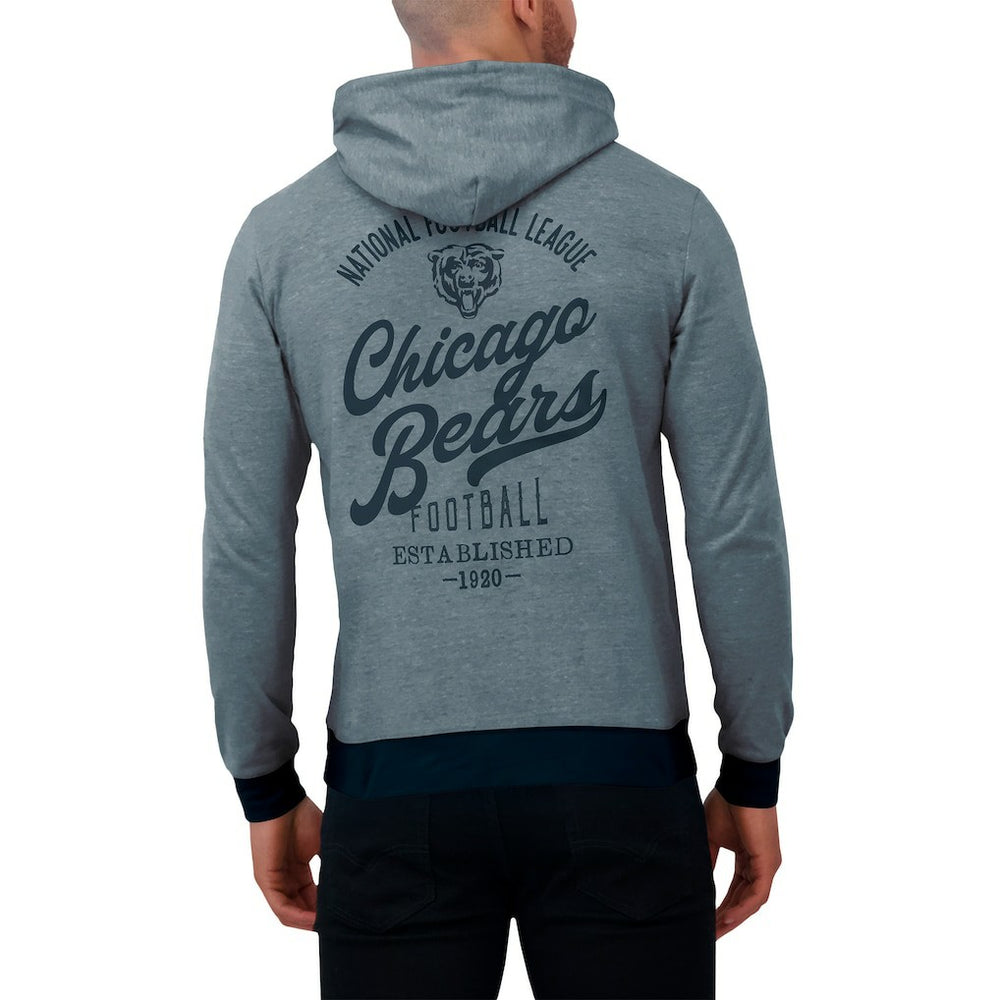 Chicago Bears Darius Rucker Collection Tonal Knit Pullover Hoodie Navy | Fanatics