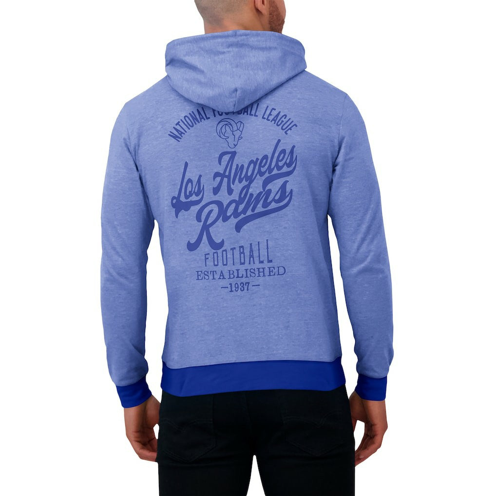 Los Angeles Rams Darius Rucker Collection Tonal Knit Pullover Hoodie Royal | Fanatics