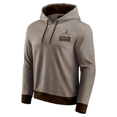 Cleveland Browns Darius Rucker Collection Tonal Knit Pullover Hoodie Brown | Fanatics