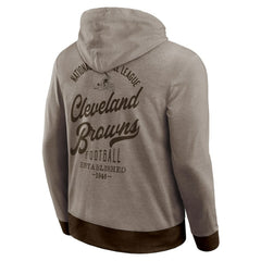 Cleveland Browns Darius Rucker Collection Tonal Knit Pullover Hoodie Brown | Fanatics