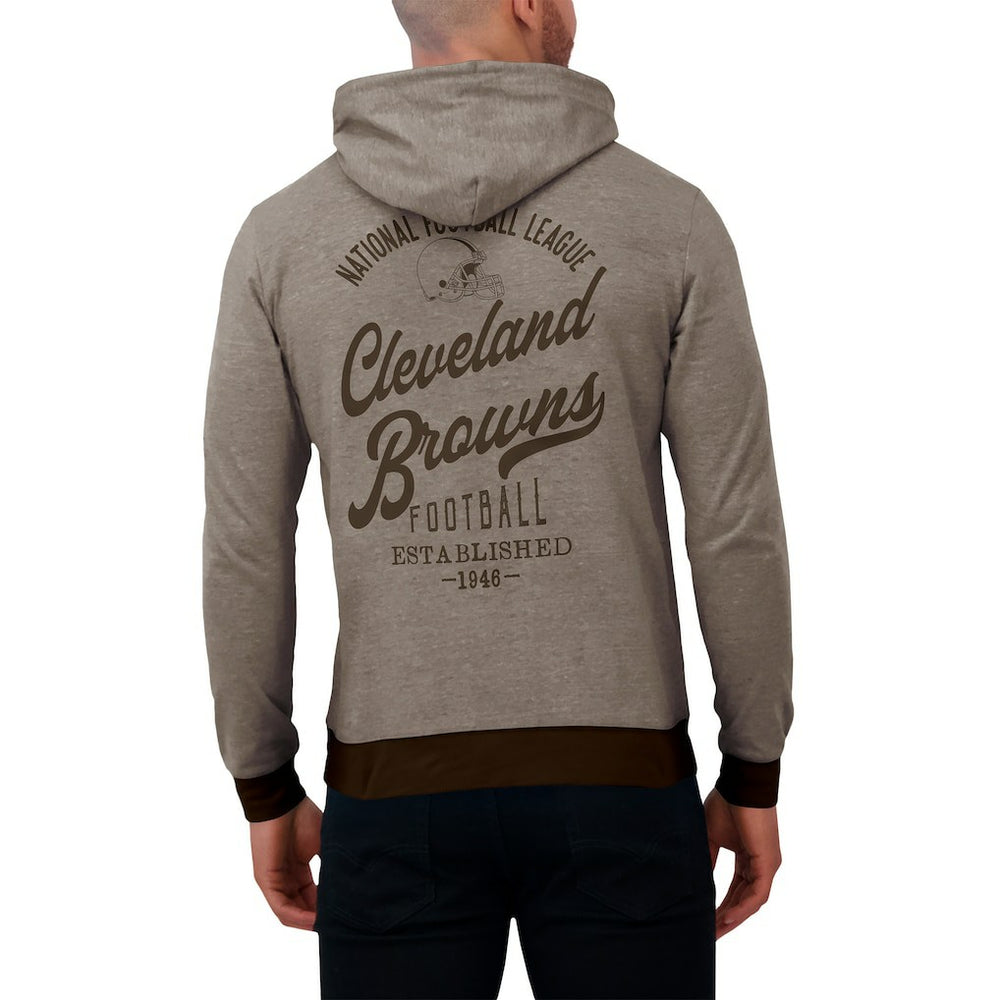 Cleveland Browns Darius Rucker Collection Tonal Knit Pullover Hoodie Brown | Fanatics