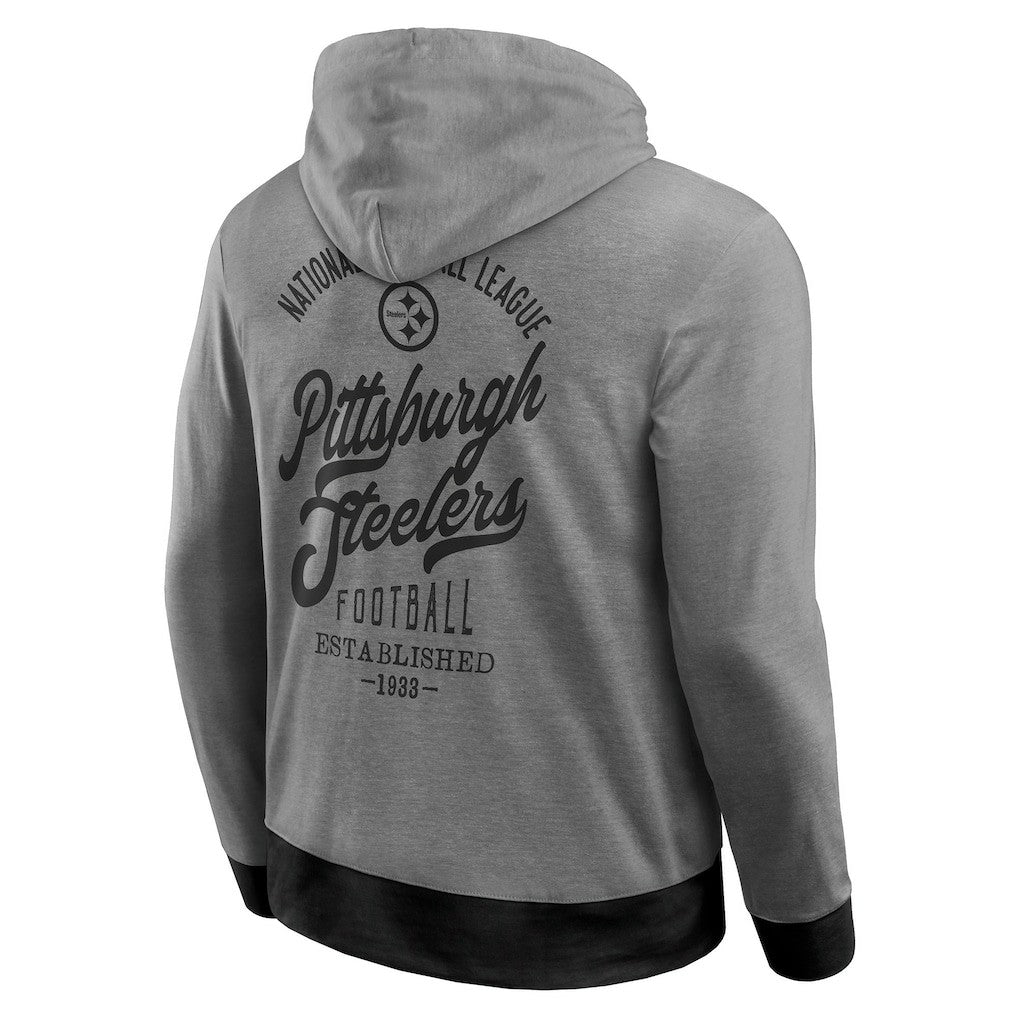 Pittsburgh Steelers Darius Rucker Collection Tonal Knit Pullover Hoodie Black | Fanatics