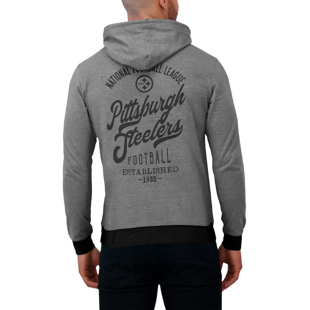 Pittsburgh Steelers Darius Rucker Collection Tonal Knit Pullover Hoodie Black | Fanatics