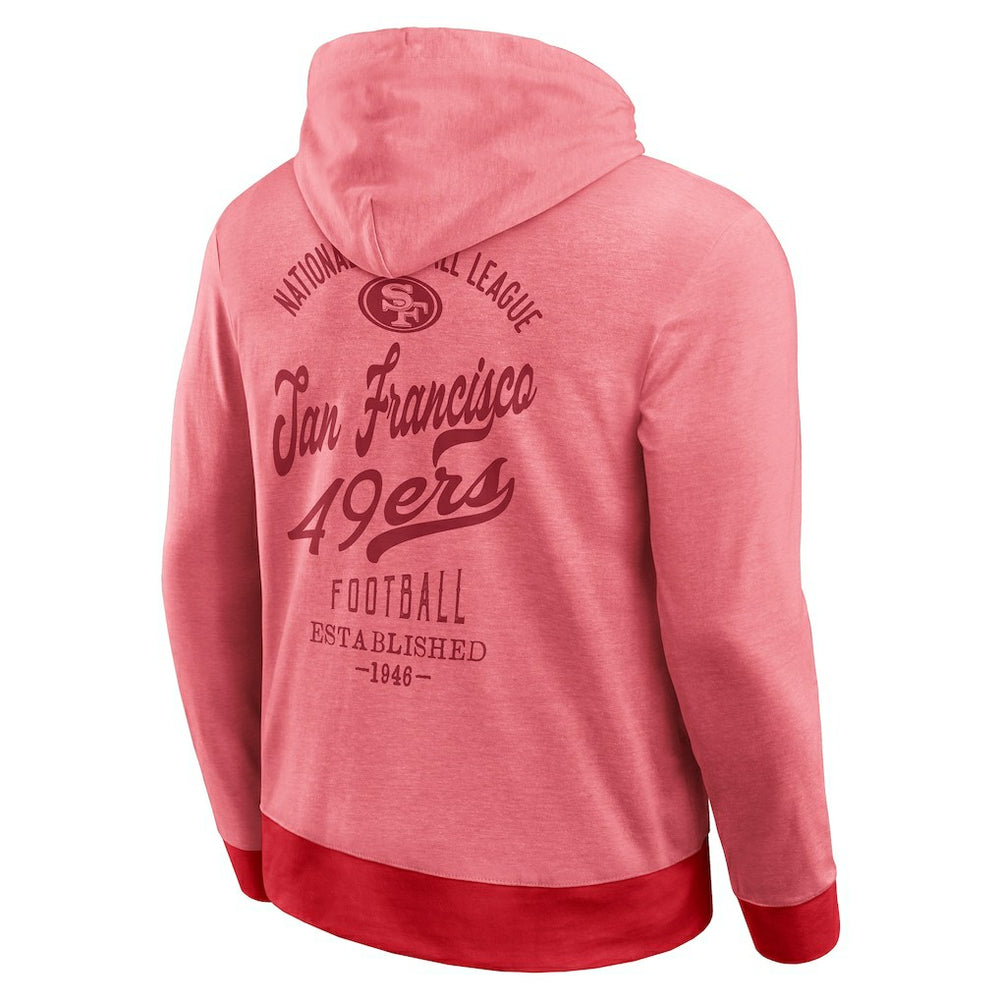 San Francisco 49ers Darius Rucker Collection Tonal Knit Pullover Hoodie Scarlet | Fanatics
