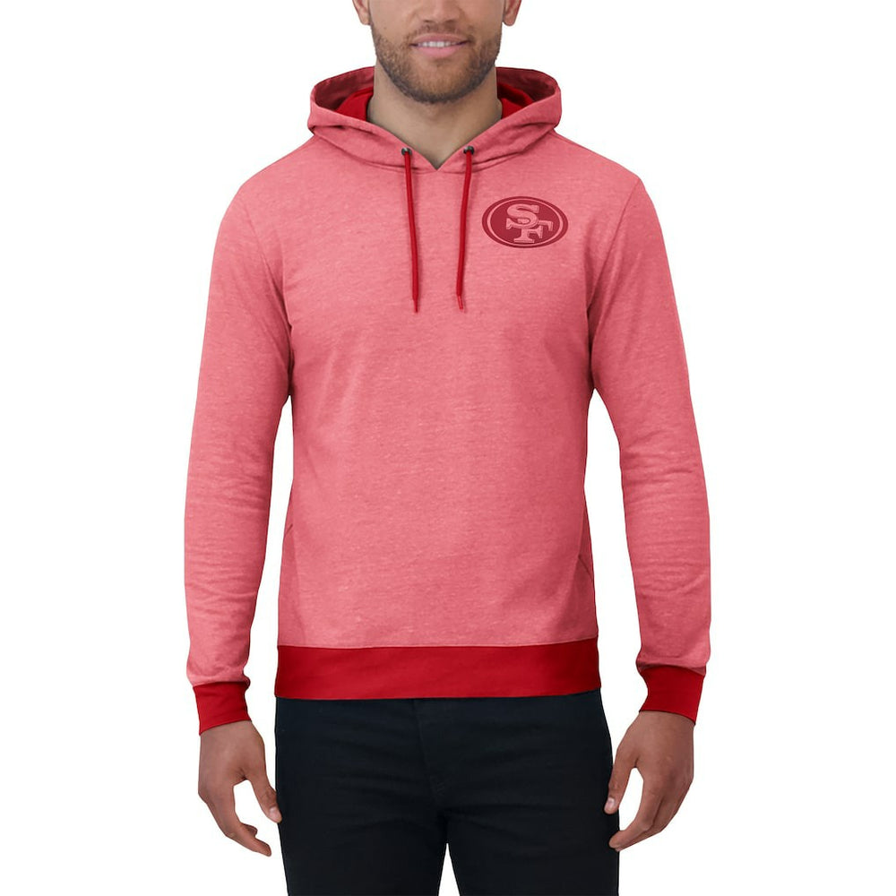San Francisco 49ers Darius Rucker Collection Tonal Knit Pullover Hoodie Scarlet | Fanatics