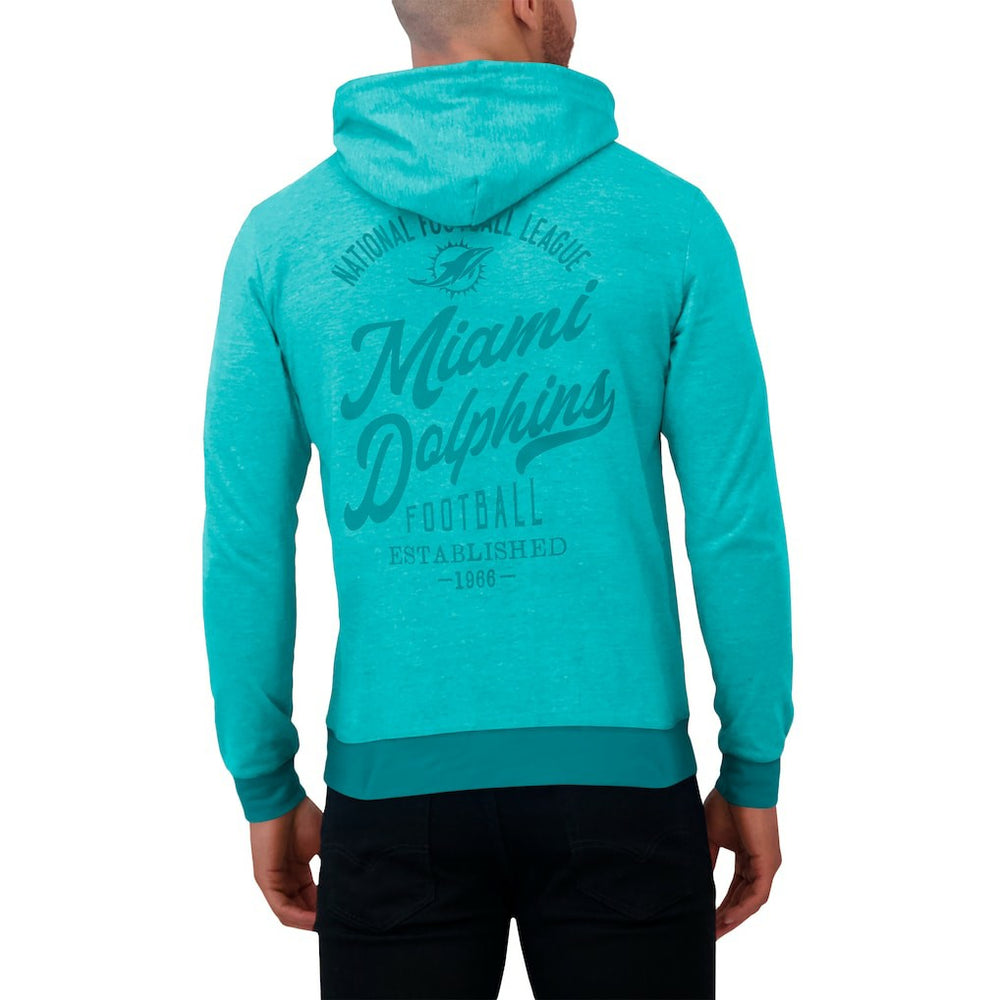 Miami Dolphins Darius Rucker Collection Tonal Knit Pullover Hoodie Aqua | Fanatics