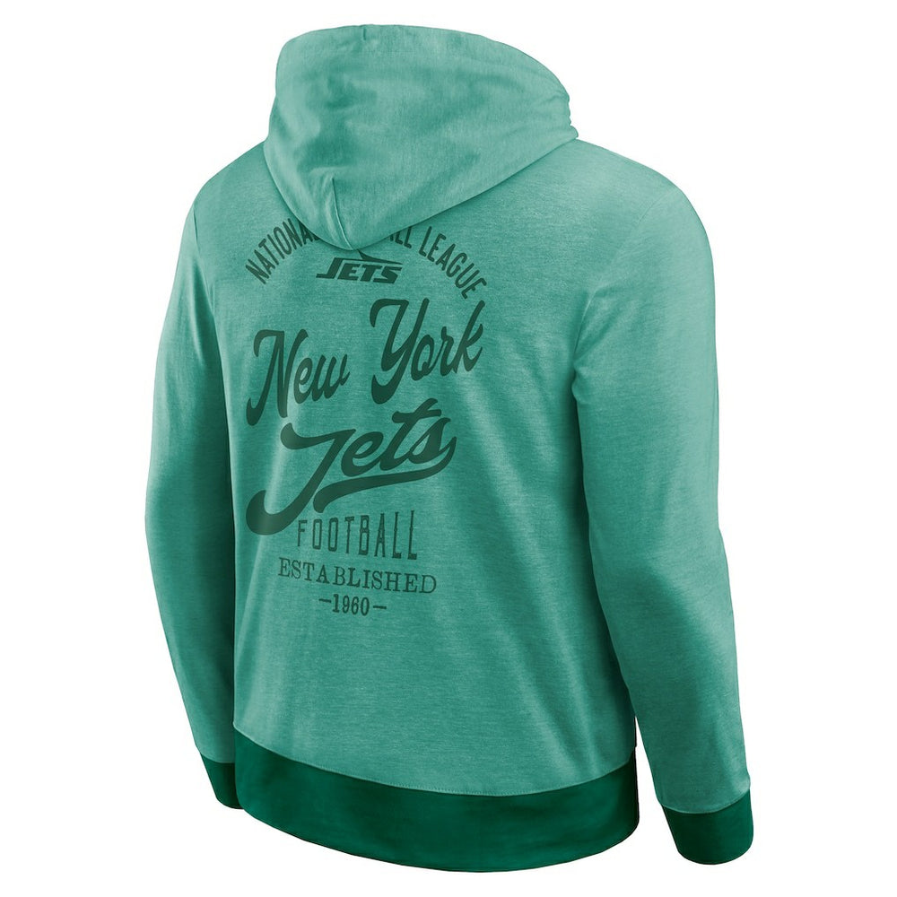 New York Jets Darius Rucker Collection Tonal Knit Pullover Hoodie Green | Fanatics