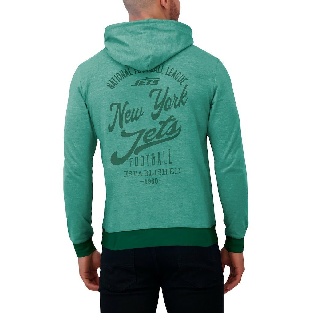 New York Jets Darius Rucker Collection Tonal Knit Pullover Hoodie Green | Fanatics