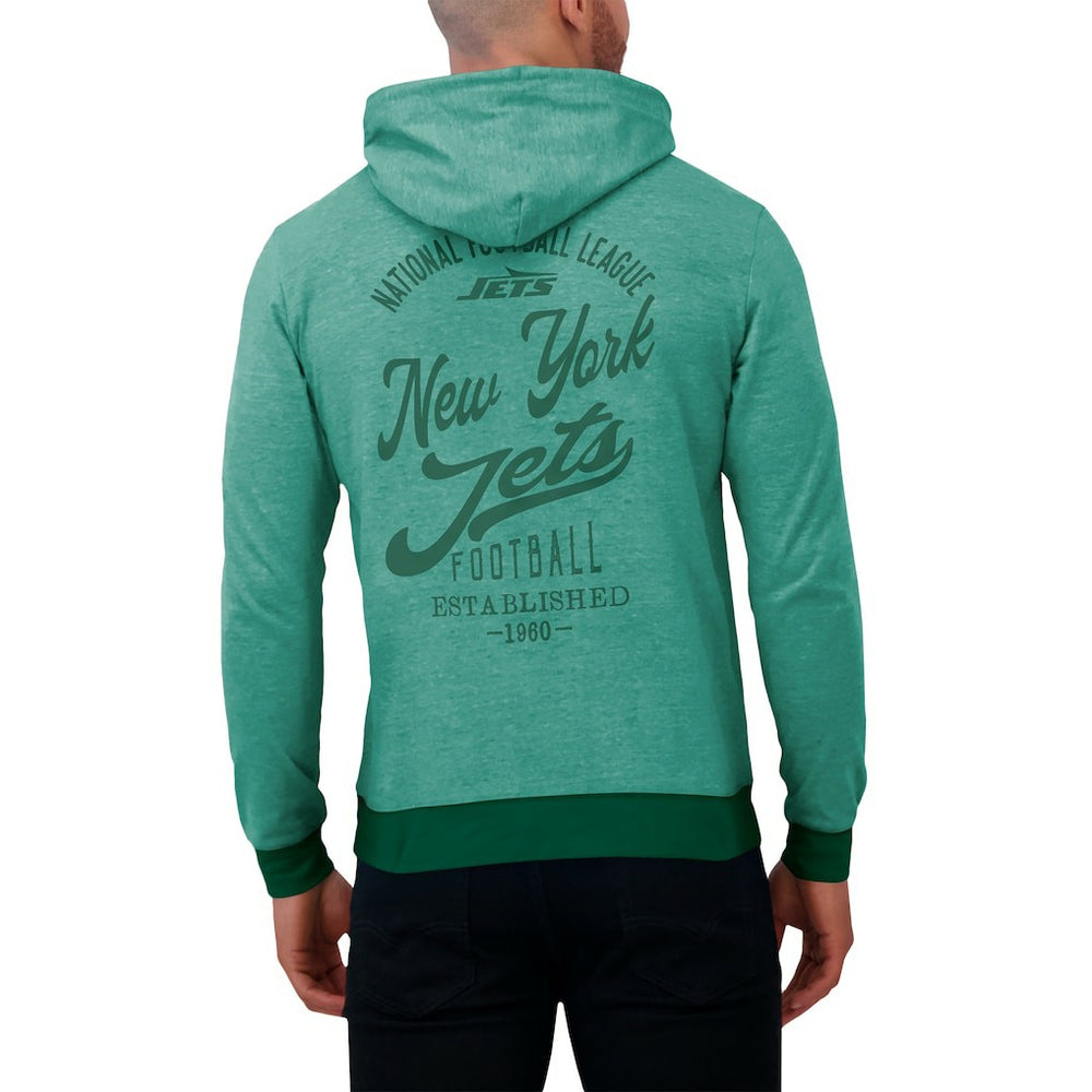 New York Jets Darius Rucker Collection Tonal Knit Pullover Hoodie Green | Fanatics