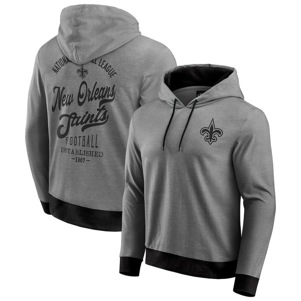 New Orleans Saints Darius Rucker Collection Tonal Knit Pullover Hoodie Black | Fanatics