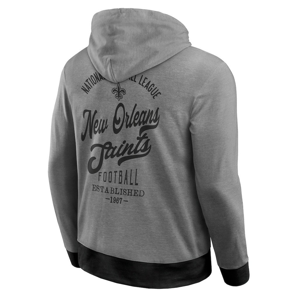 New Orleans Saints Darius Rucker Collection Tonal Knit Pullover Hoodie Black | Fanatics