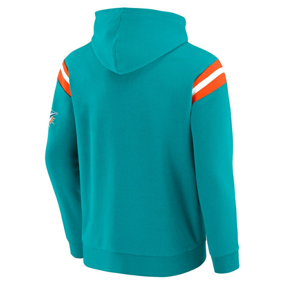 Miami Dolphins Darius Rucker Collection Football Washed Pullover Hoodie Aqua | Fanatics