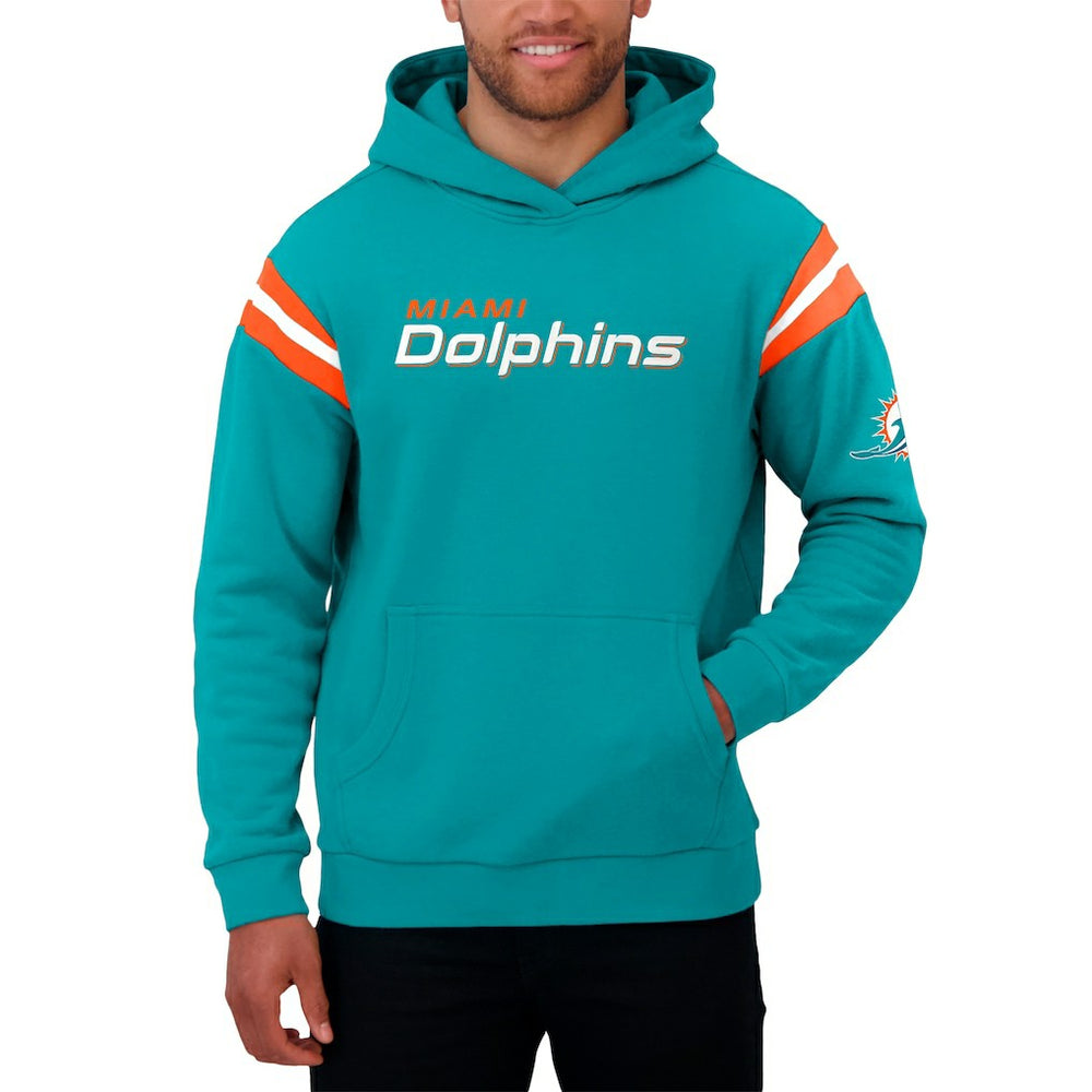 Miami Dolphins Darius Rucker Collection Football Washed Pullover Hoodie Aqua | Fanatics