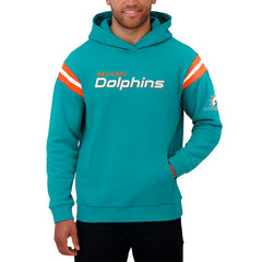 Miami Dolphins Darius Rucker Collection Football Washed Pullover Hoodie Aqua | Fanatics
