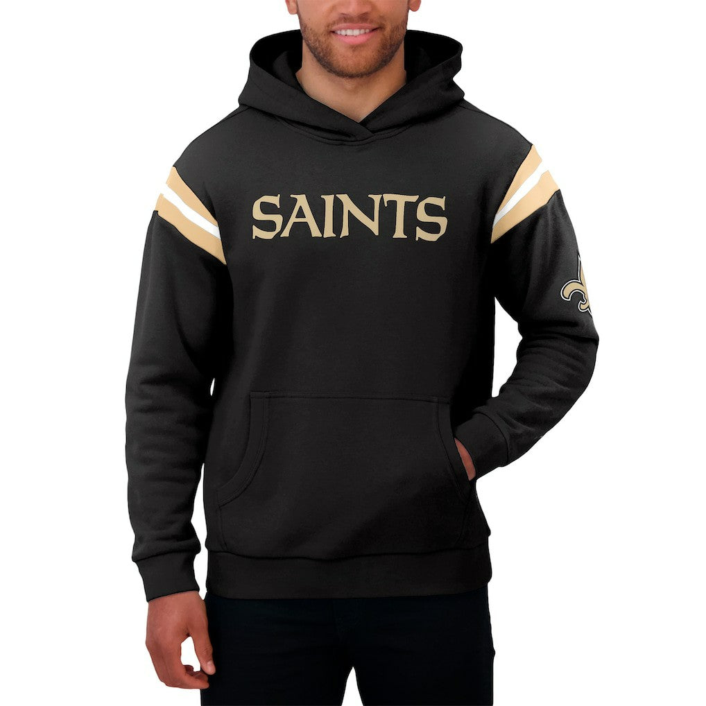 New Orleans Saints Darius Rucker Collection Football Washed Pullover Hoodie Black | Fanatics