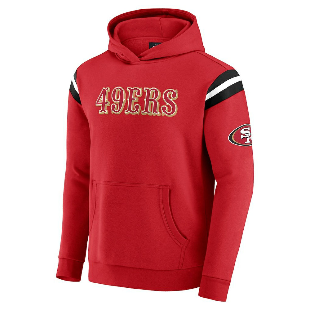 San Francisco 49ers Darius Rucker Collection Football Washed Pullover Hoodie Scarlet | Fanatics