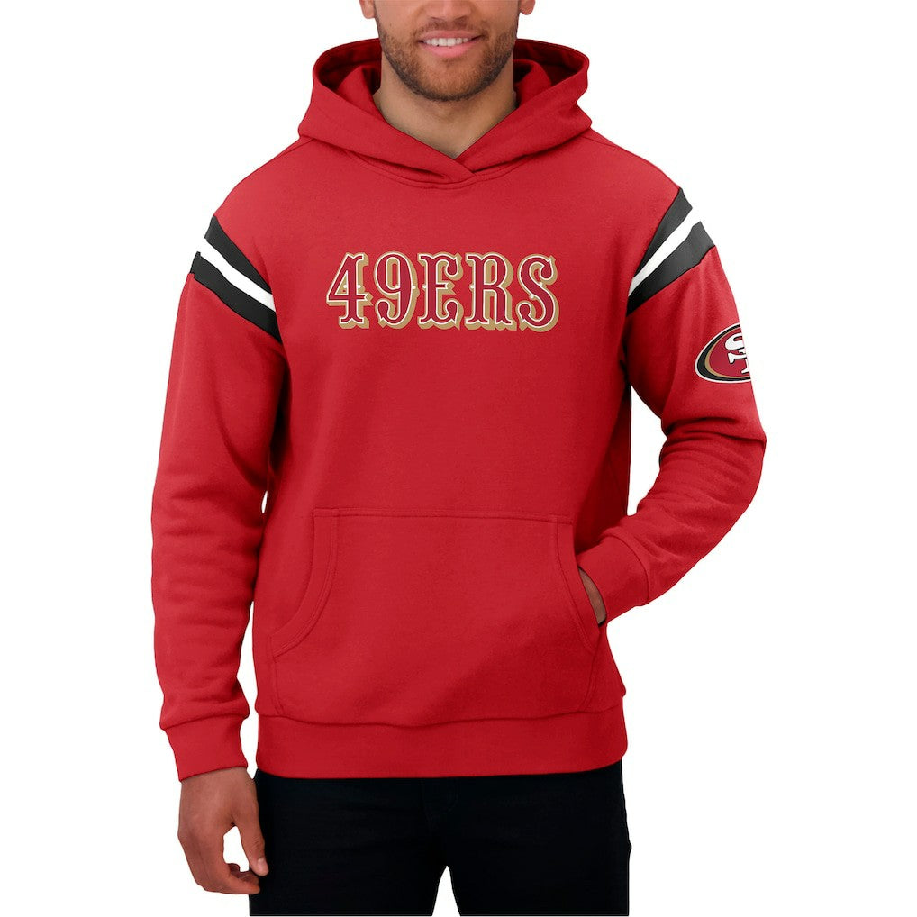 San Francisco 49ers Darius Rucker Collection Football Washed Pullover Hoodie Scarlet | Fanatics