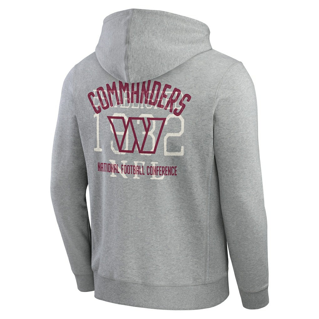 Washington Commanders Darius Rucker Collection Vintage Stripe Full-Zip Hoodie Heather Gray | Fanatics