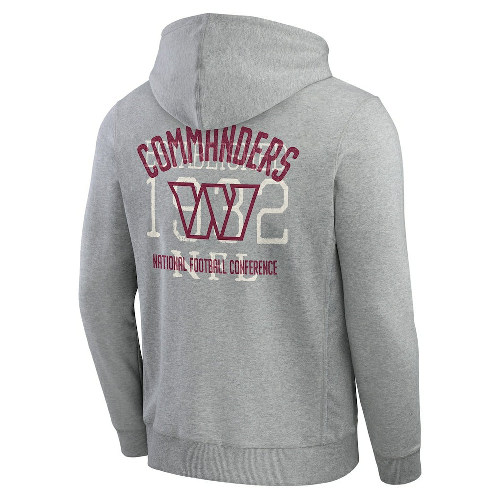 Washington Commanders Darius Rucker Collection Vintage Stripe Full-Zip Hoodie Heather Gray | Fanatics