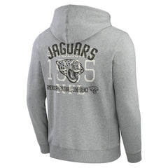 Jacksonville Jaguars Darius Rucker Collection Vintage Stripe Full-Zip Hoodie Heather Gray | Fanatics