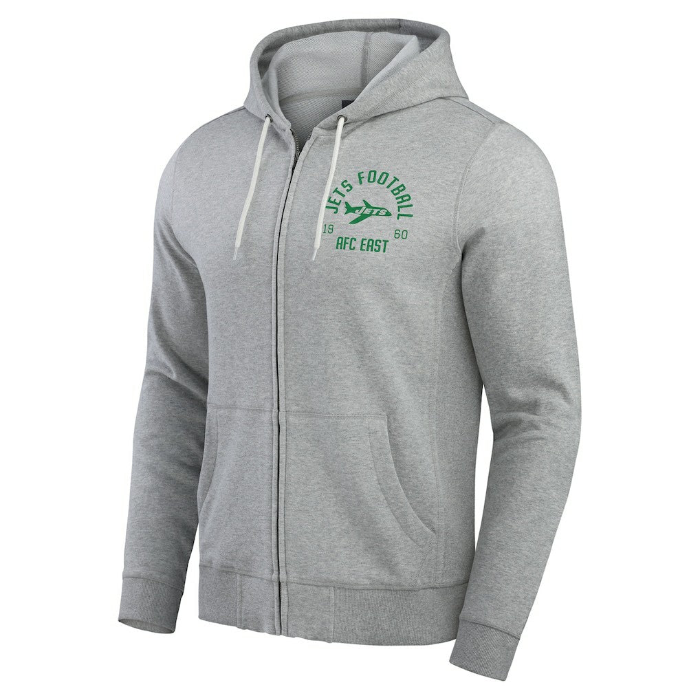 New York Jets Darius Rucker Collection Vintage Stripe Full-Zip Hoodie Heather Gray | Fanatics